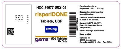 84677-002-05lb (Risperidone 0.25 mg)